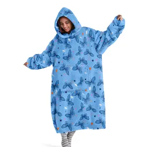 hoodie blanket，Wearable Blanket，Hooded Blanket, Wearable Butterfly Hoodie Blanket, Modern Style, Soft Comfort, Warm, Large Pocket, Perfect Gift for Girlfriend, Mom, Women，Christmas Gift,Valentine's Day gift