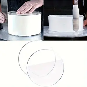 2pcs, Acrylic Cake Board, Clear Plastic Cake Base, Baking Tools, Kitchen Gadgets, Kitchen Accessories, Tableware, Food Tools