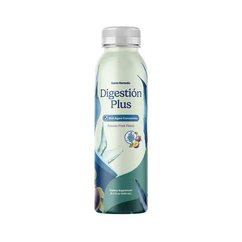 Digestión Plus | Agave Azul, Digestive & Gut Health Support, Blue Agave & Herbal Digestive Complex, Passion Fruit Flavor, 30 Servings, Natural