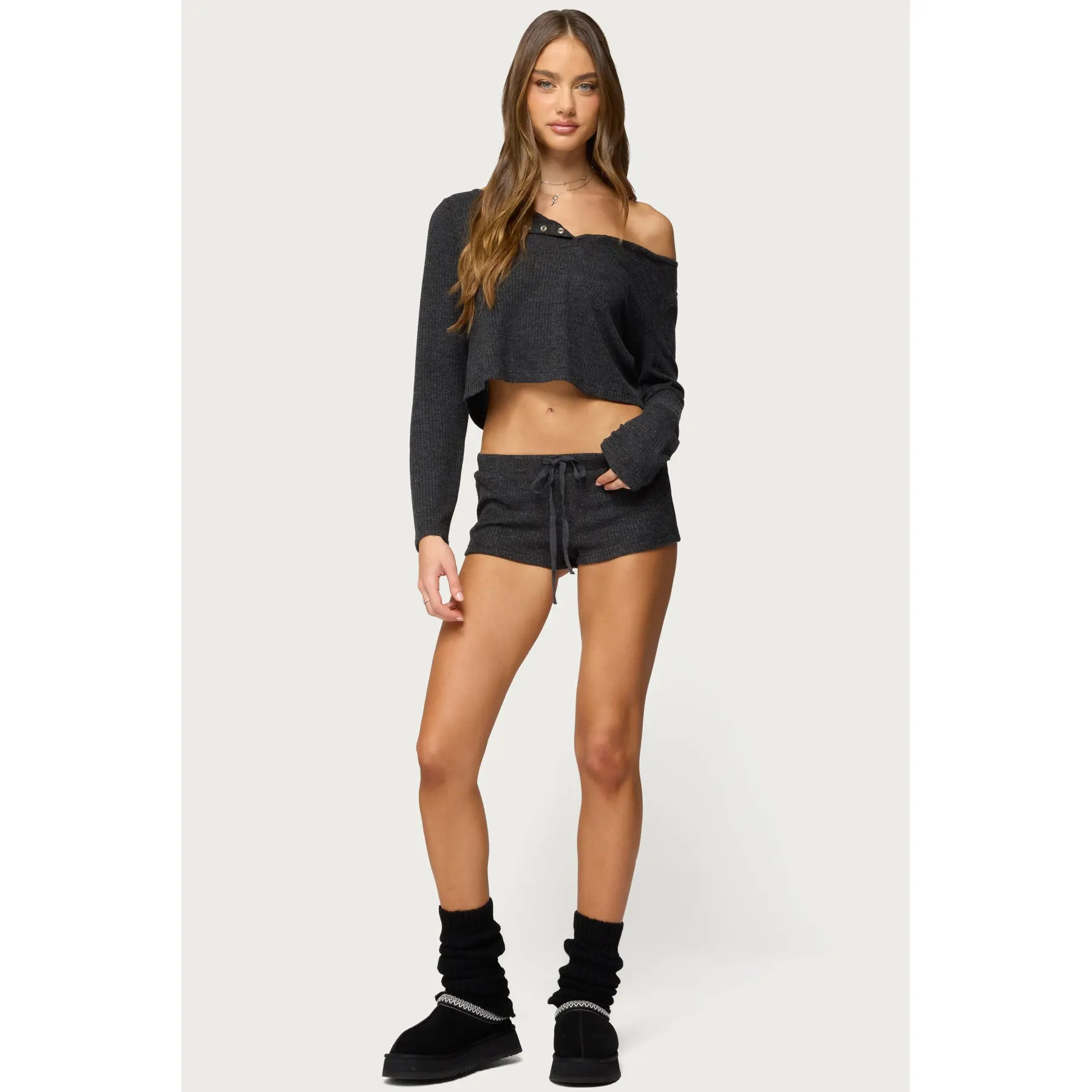Teddy Waffle Shorts