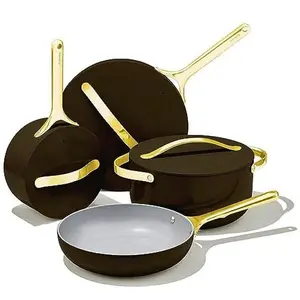 12-Piece Non-Stick Ceramic Cookware Set - Black