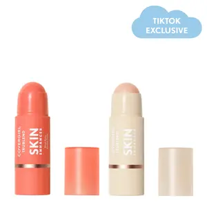 COVERGIRL Sunkissed Makeup Bundle: Blush & Highlighter, Dewy Flush Cosmetic Moisture