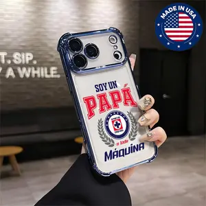 Cruz Azul 'Soy Un Papá A Toda Máquina' Aesthetic Design Pattern Casing For iphone 17 16 15 14 13 12 Samsung 22 23 24 25 Plus Pro Max Ultra Flaunt Mobile Phone Case Soft Silicon TPU anti-drop Drop Protection Shockproof Protector Vintage unique Fashion