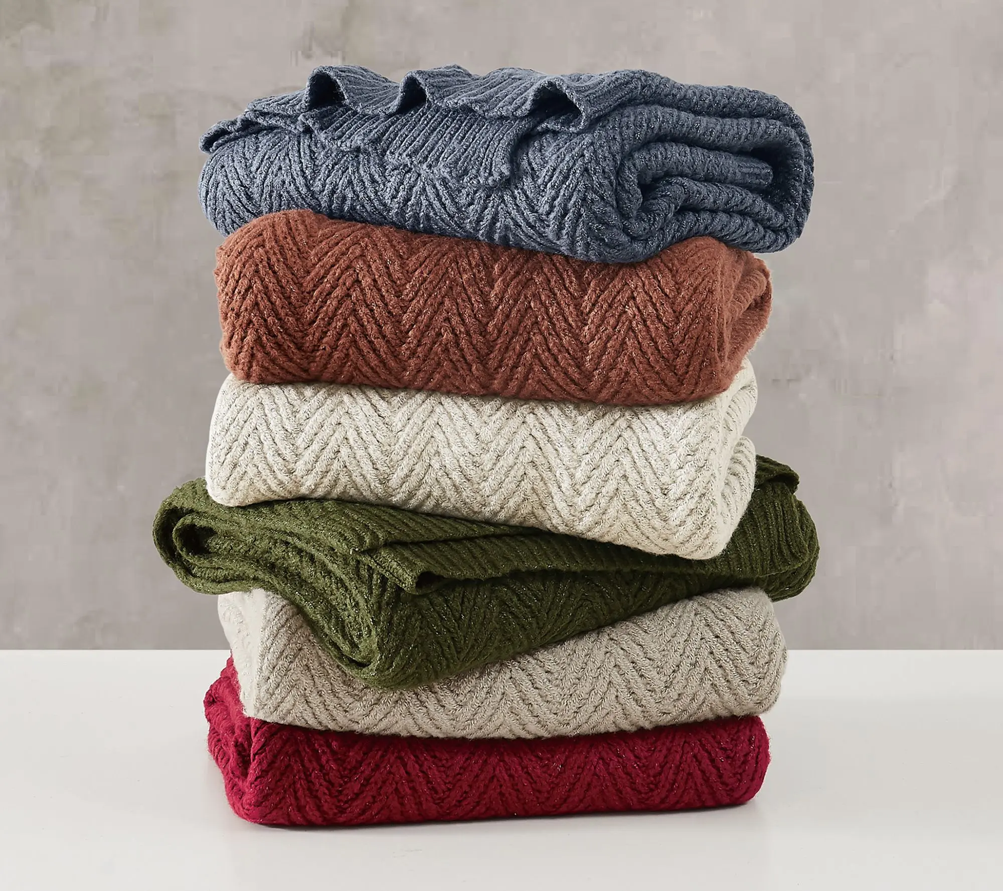 Frye Chevron Faux Mohair 50x70 Throw