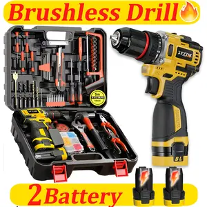 SPZTJK 18V Lithium-ion Cordless Drill - Power Tool Kit for Home and DIY Projects, 18+1 Torque Setting Cordless Drill Combo Kit, 2 Speeds, LED Light, and Compact Design for Home, Garden, and Office Repair and Maintenance.