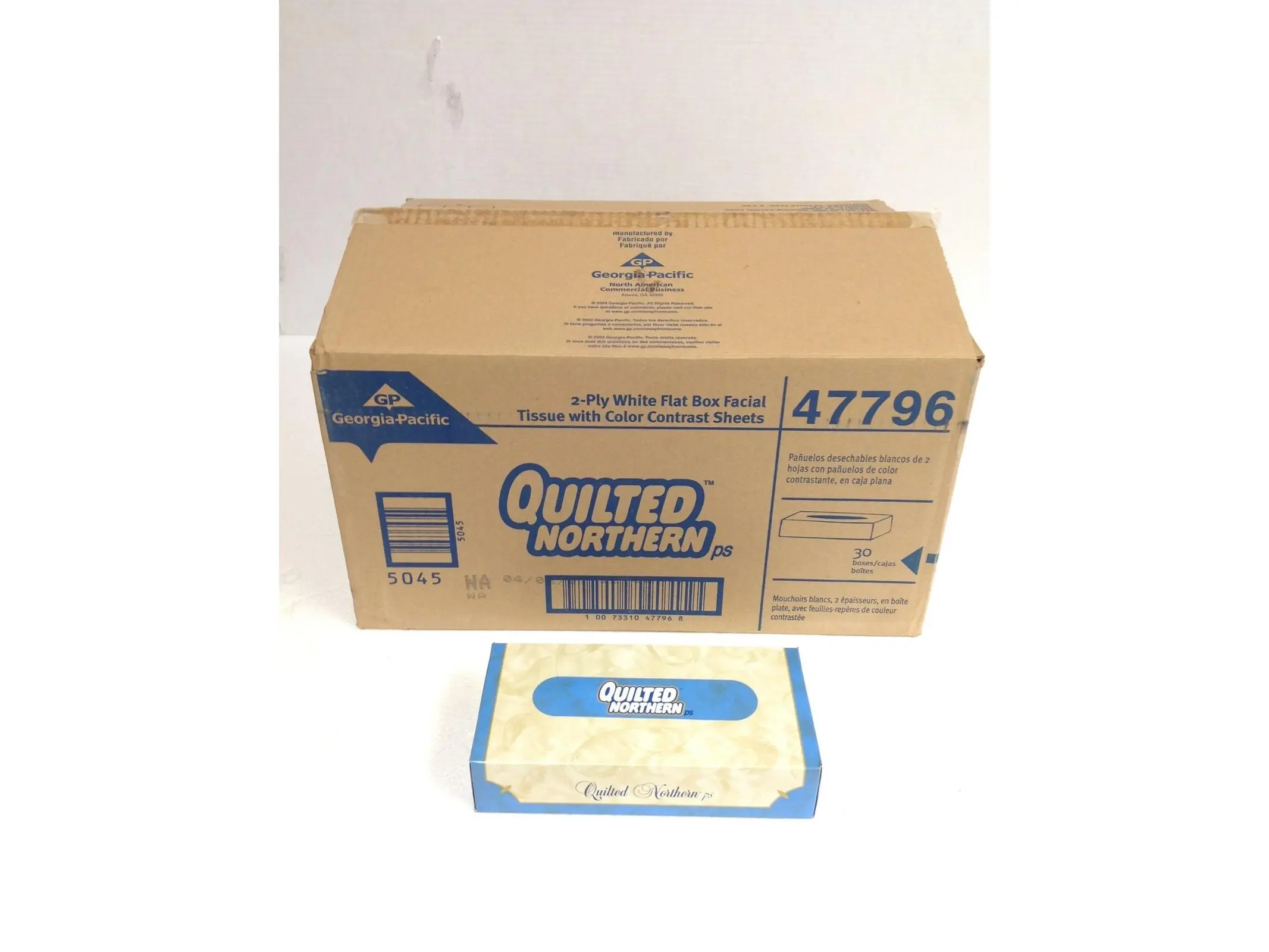 NEW Box Of 30 Quilted Northern 47796 Two Ply White Facial Tissue, 7.65" x 8.85"