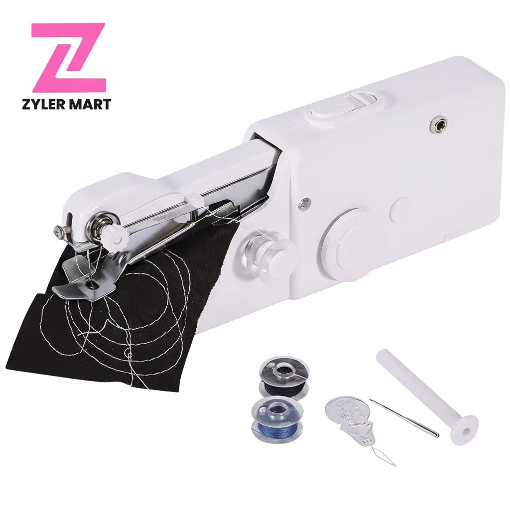 ZYLER Portable Electric Handheld Sewing Machine - Multifunctional Home Sewing Tool for Beginners, Ideal for DIY Fabric, Curtain Craft Projects, Sewing Supplies Crafts
