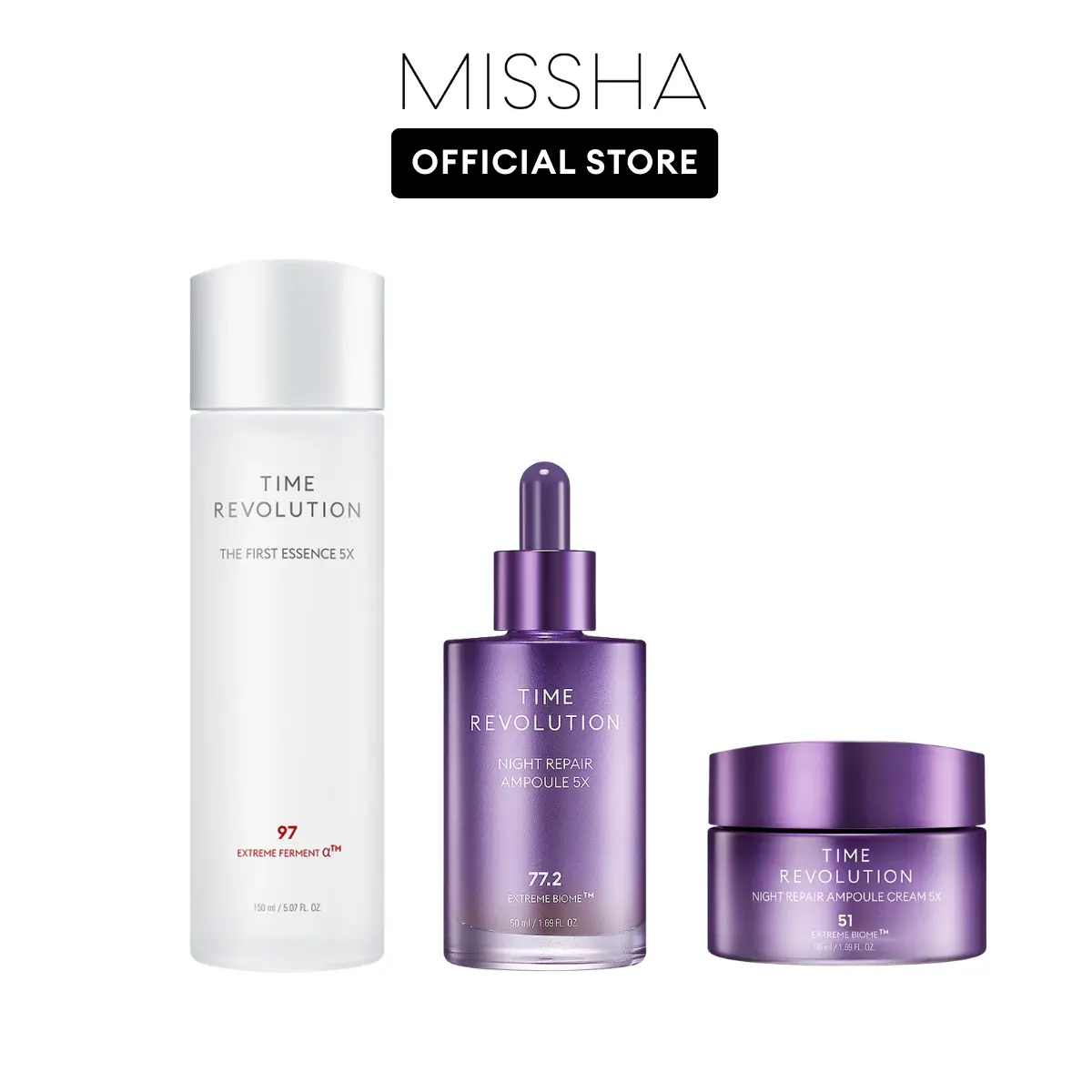 [MISSHA Official] Glass Skin Anti-Aging Skincare Trio