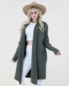 Women's Oversized Long Open-Front Wrap Coat