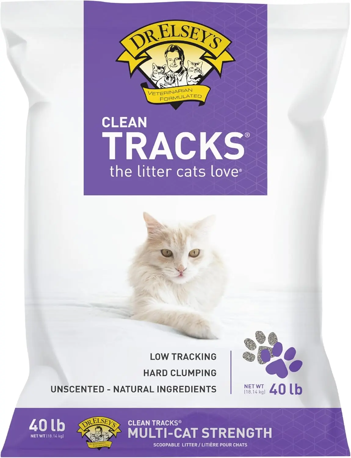 Dr. Elsey's® Clean Tracks Clumping Clay Cat Litter 40 lb. Bag Dr. Elsey's® Clean Tracks Clumping Clay Cat Litter 40 lb. Bag