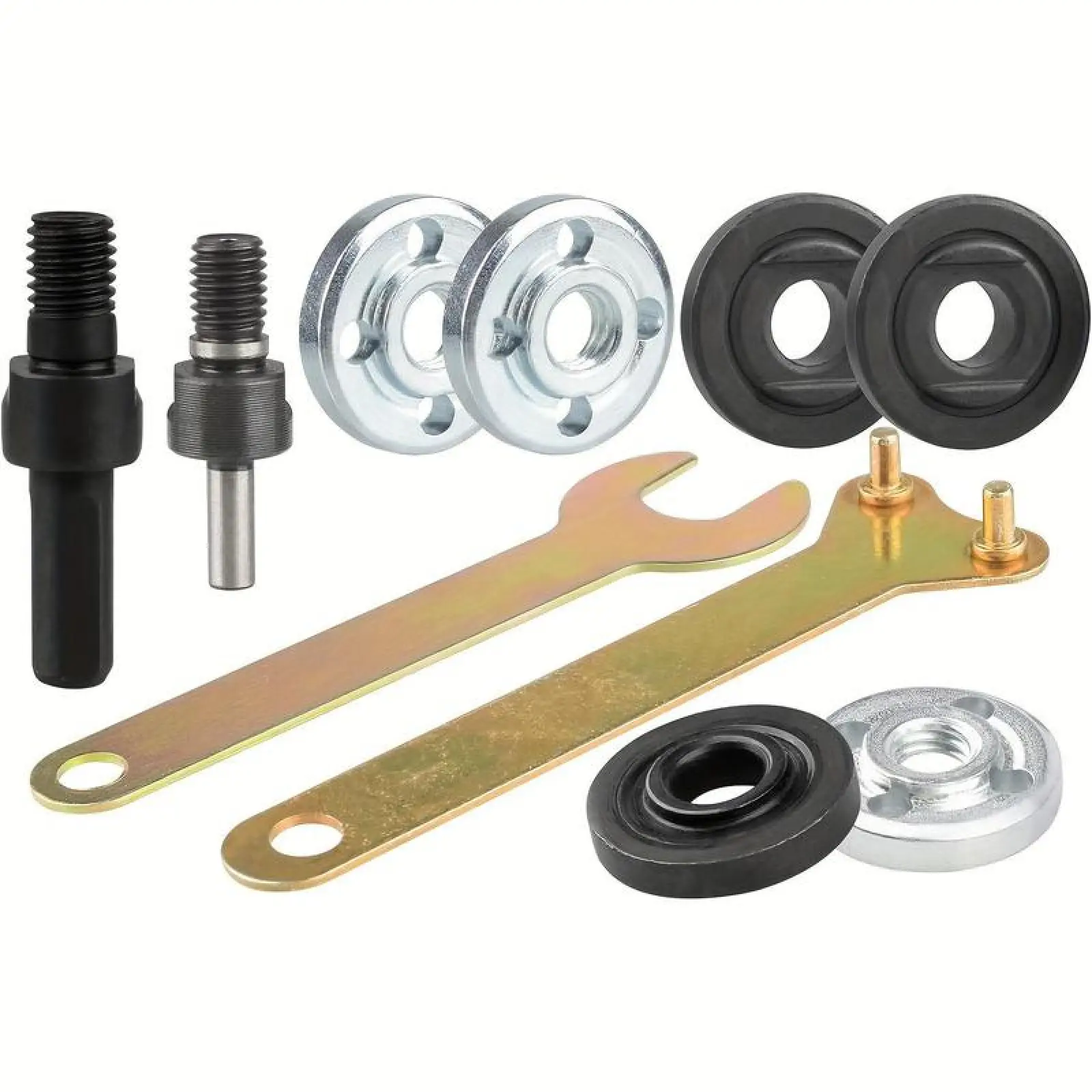 Heavy-Duty Industrial Electric Drill Conversion Angle Grinding Adapter Connecting Rod Kit, 6mm & 10mm Arbor Mandrel Adapter with Spanner, Metal Tools & Hardware Accessories