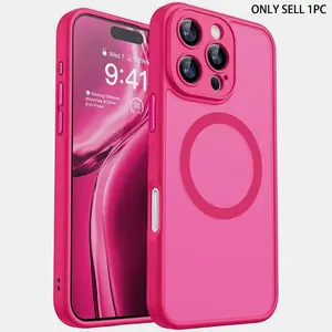 Matte Transparent Shockproof Durable Smartphone Case Cover for iPhone 17, 17 Air, 16, 15, 14, 13, 12 and 11 Pro Max or Plus and 16e, Compatible with MagSafe Wireless Charging, Phone Accessories