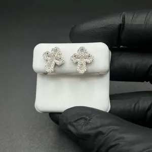 VVS moissanite 925 silver screwback earrings