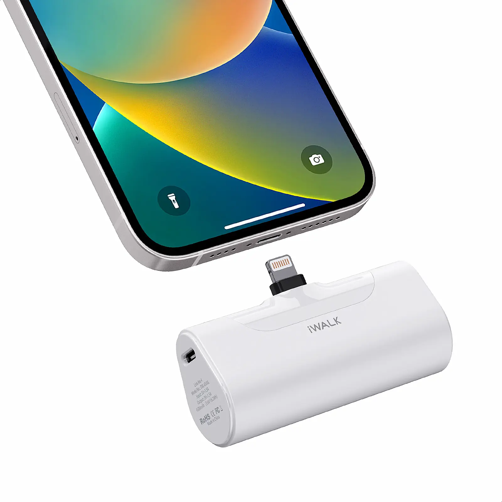 iWALK Small Portable Charger 4500mAh Ultra-Compact Power Bank Cute Battery Pack Compatible with iPhone 14/14 Pro Max/13/13 Pro Max/12/12 Pro Max/11 Pro/XS Max/XR/X/8/7/6/Plus Airpods and Black