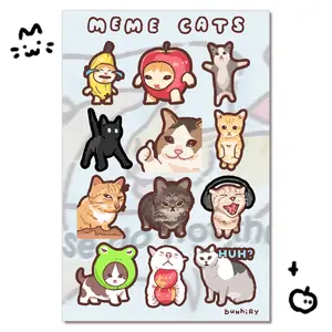 Meme Cats Sticker Sheet