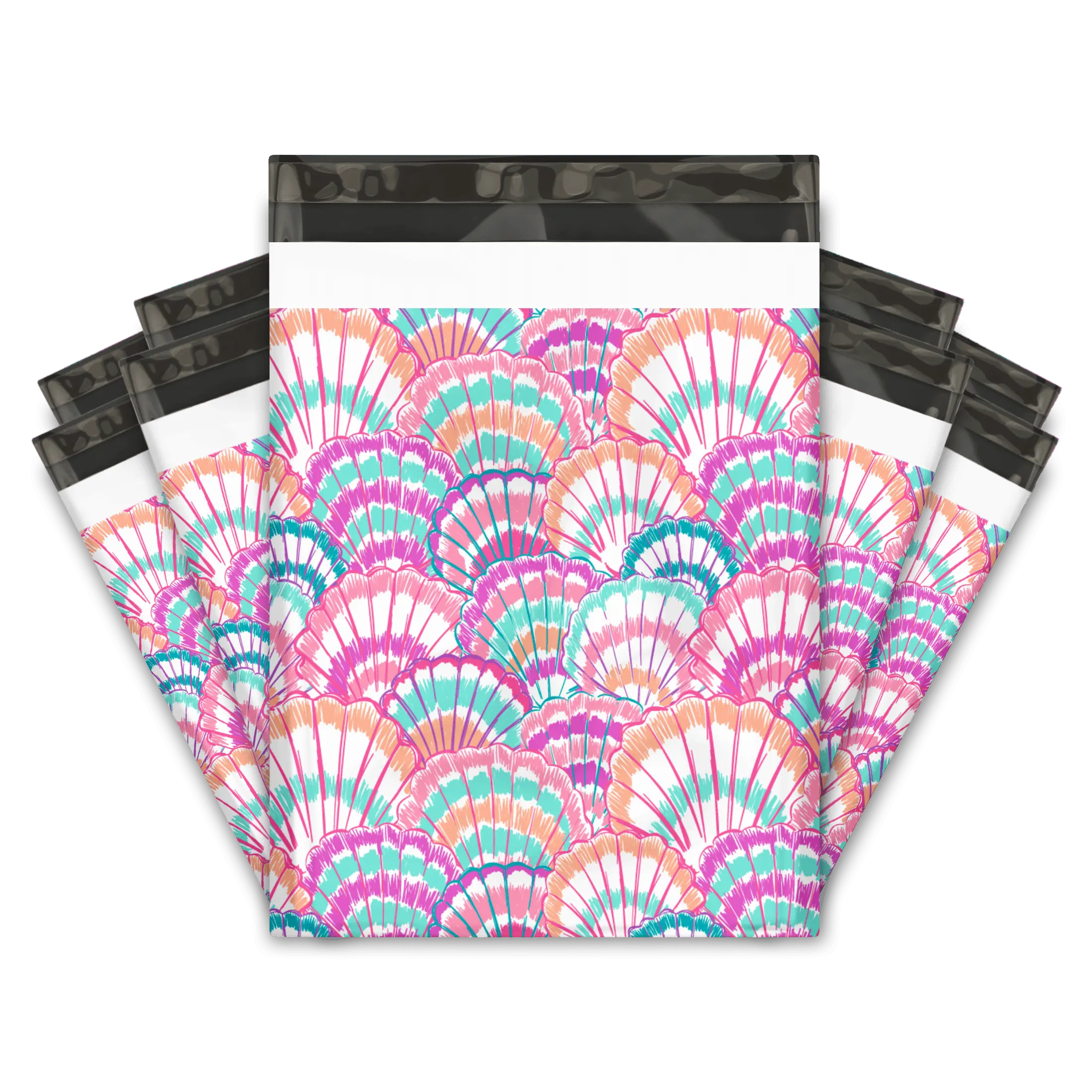 10x13 Seashells Poly Mailers – Shipping Bags for Small Business