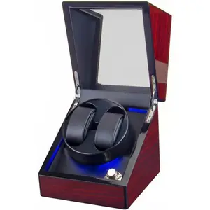 High End Wooden Double Watch Winder,5-Speed Adjustable Dual Watch Winders for Automatic Watches,USB Power Interface, Super Quiet Watch Winder with Full-Tooth Motor,Luxury Watch Winders