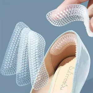6 Piece Anti-Slip Silicone Heel Protectors, 3 Pairs Non-Skid Foot Pads, Women High Heels Grip, Men Heel Cushions, Suitable for Various Shoes