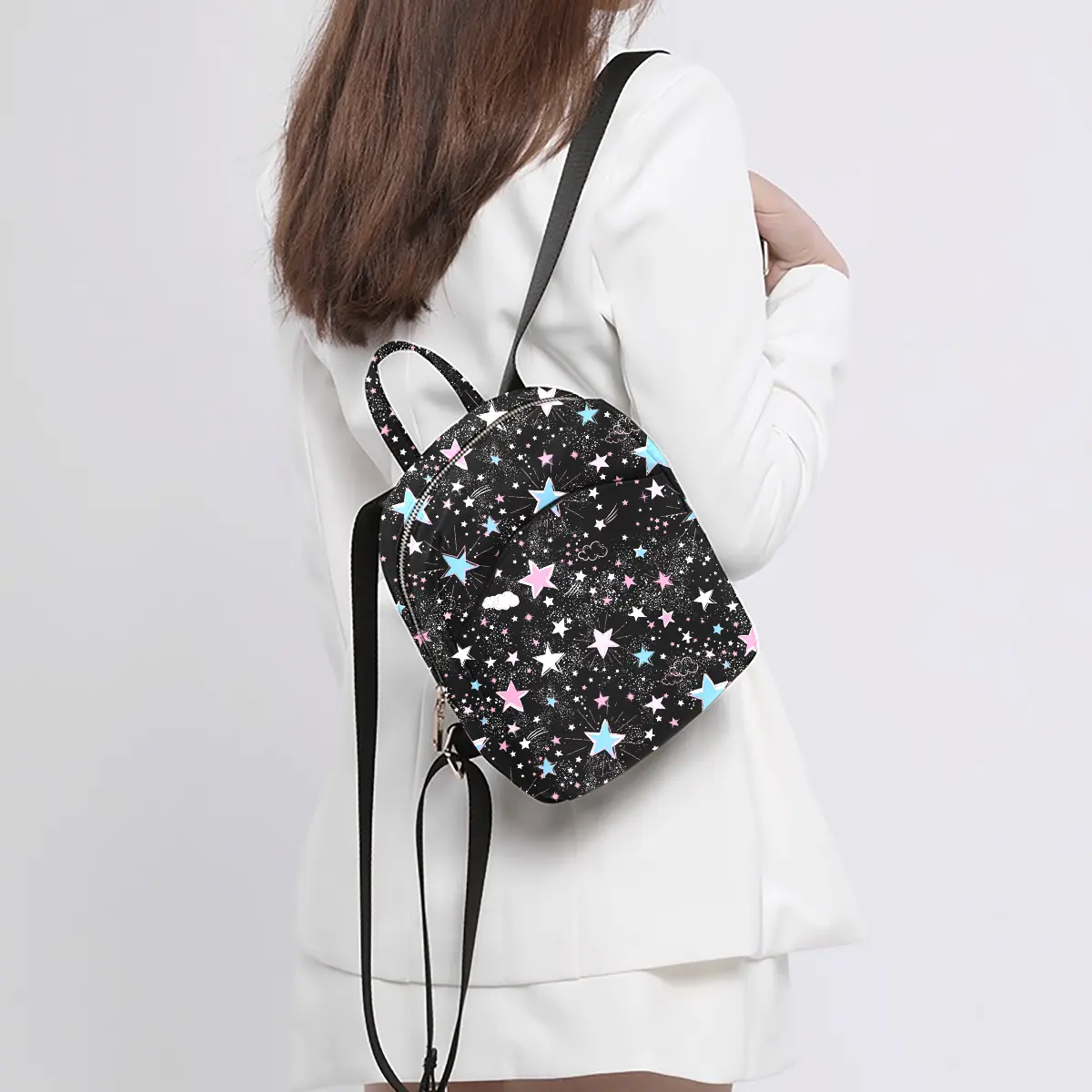 Alikpop Y2K Women's Waterproof Mini Backpack, Cute Bookbag with Charm, Small Travel & Outdoor Purse