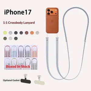 Applicable to Apple official lanyard magnetic suction iPhone17 crossbody lanyard webbing lanyard Apple mobile phone original lanyard Cellphone