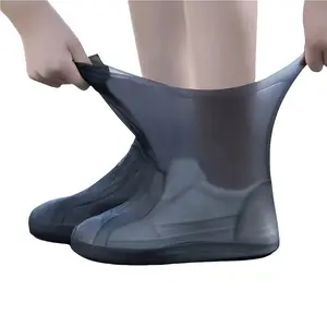 Waterproof Reusable Non-Slip Shoe Covers, Rainproof Unisex Durable Elastic Easy Clean, 1 Pair Footwear Protectors for Men and Women