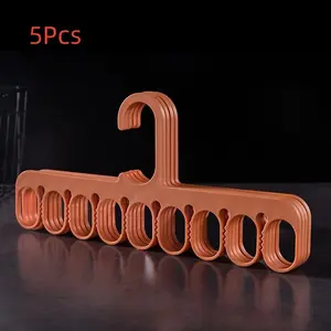 5Pcs, 9-Hole Clothes Hanger Organizer Space Saving Hanger Multi-function Magic Hangers Scarf Clothes Storage 28*13cm