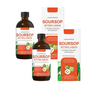 [SAVE WITH 3-PACK] Edible Soursop Bitters Liquid Herbal Supplement - 120ml Plant-Based Healthcare Formula with Ashwagandha, Ciguo, Pomegranate, Soursop Leaf, Carambola for Detox Support, Gut Health, Immune Boost