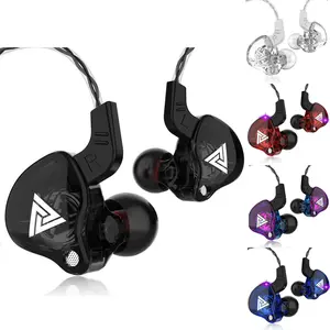 QKZ AK6 Wired Gaming Earphones, Dynamic Driver for 3D Sound & Deep Bass, Clear Mic, Compatible with PS5/XBOX/Consoles, for Esports & Voice Chats