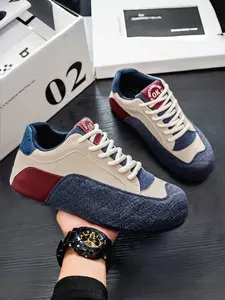 Men's Comfortable Durable Sneakers, Fashion Casual Sports Shoes, Versatile Low Top Footwear for Everyday Wear