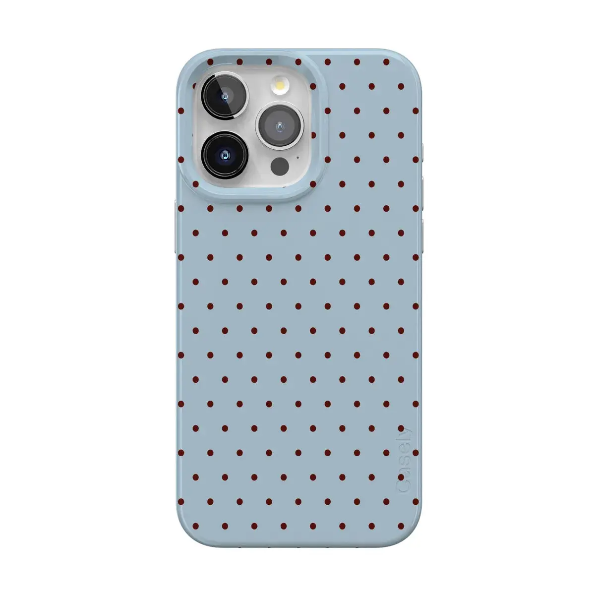 Casely iPhone 14 Pro Case | On the Dot | Blue Polka Dot | Compatible with MagSafe | Classic Ultra Thin Design
