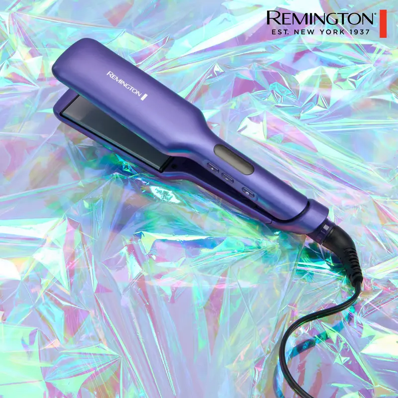 Remington 2" Flat Iron, Ceramic Coated, Gloss, Micro-Conditioner Infused for Shine, 9 Digital Heat Settings for Smooth Styling