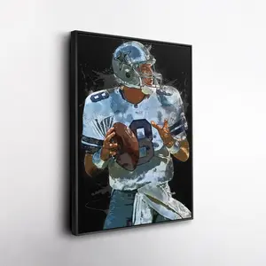 Troy Aikman Wall Art ? Dallas Cowboys  Print, NFL Football Decor, Framed Poster Gift for Fan Room, Man Cave, or Office ( Unframed - Print Only )