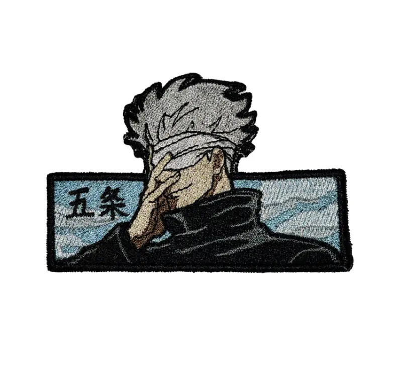 Anime Inspired Embroidered Iron-On Patch | Large Manga Style Jacket Patch