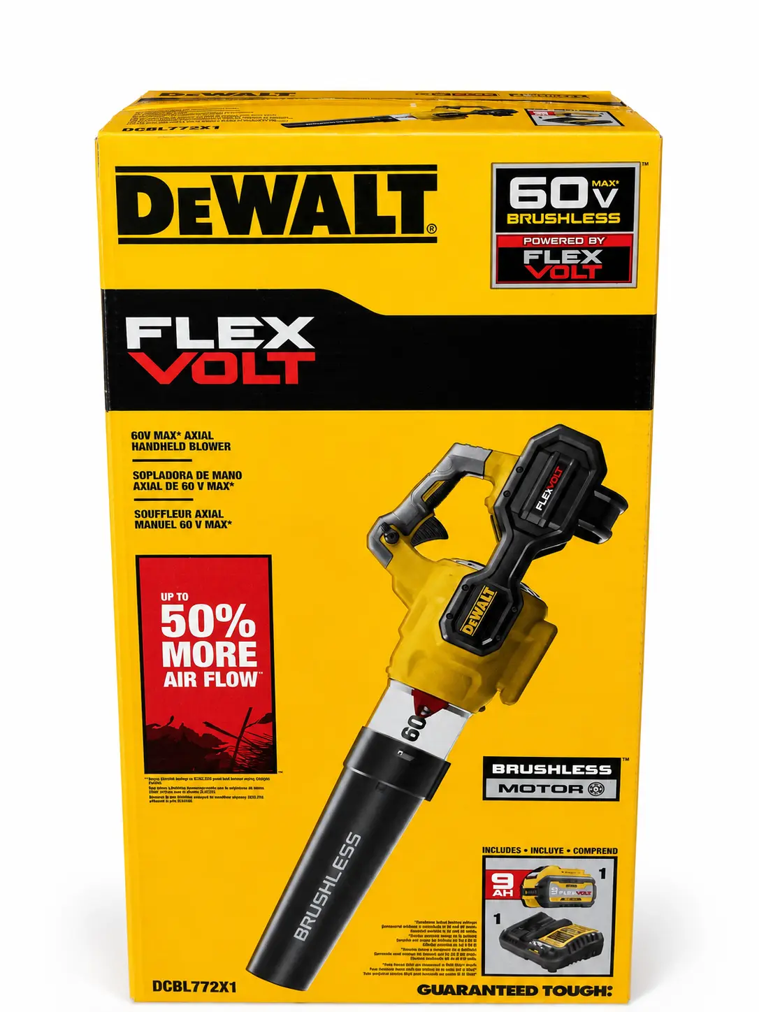 DeWalt FlexVolt 60V Max Brushless Axial Blower DCBL772X1 with 50% More Air Flow and Guaranteed Tough Performance