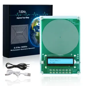 7.83hz Frequency Generator, Adjustable Sine Wave 0.01hz to 100khz, USB Powered FM Schumann Resonance, 3.5mm Audio Cable, Sleep Relief, Yoga, Meditation, LCD