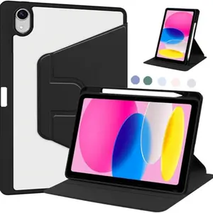 360° Rotating Tablet Case for iPad (A16) 11th Generation 11 Inch 2025, 10th Gen 10.9 Inch 2022 with Pencil Holder, Landscape, Auto Wake-Sleep, Slim Clear Shockproof Protection Cover, Tablet Accessories, Tablet Protective Cover, Tablet Casing