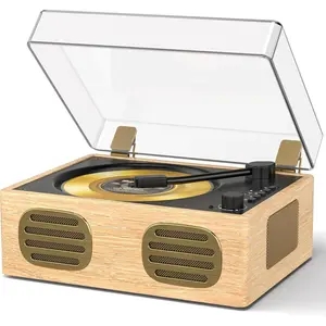 Portable CD Player with Speaker, Retro CD Player with  Input and Output, CD Players for  with Led Display, Support USB/TF Card Playback, Aux Input, Built-in HiFi Stereo
