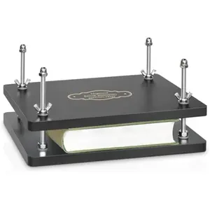 Wooden Book Press Bookbinding,Paper Press for Bookbinding Supplies,Portable Book Binding Press, Flat Paper Press Machine Wood Form Factor Padding Press for Home, School, Office DIY Bookbinding Black