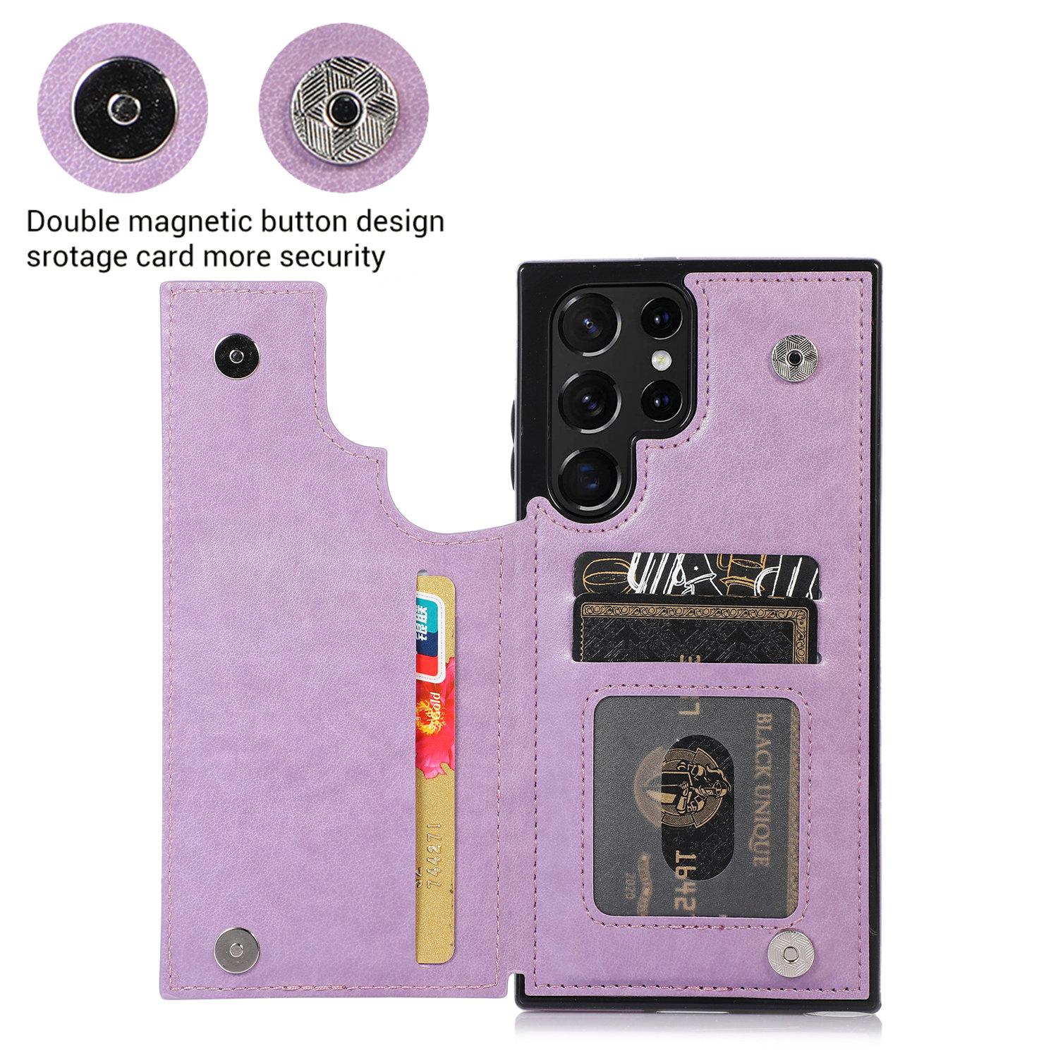 Wallet Flip Case for Samsung Galaxy S26 Ultra S25 S24 S23 S22 with Card Holder, Flower PU Leather Kickstand Protective Cover Case for Women