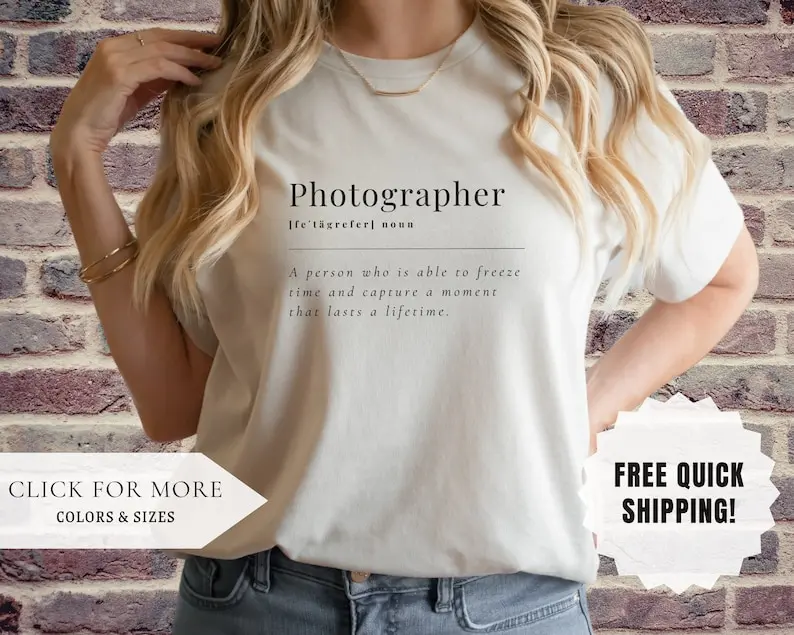 Photographer Cute Dictionary Definition Shirt, Photography Gift, Funny Photography Shirt, Camera T Shirt, Photography Lover Boho Cute