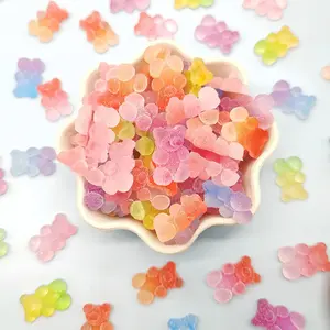 50pcs Resin Gummy Bear Charms, Jelly Bear Opaque Flatbacks, Colorful Candy Bear Shoe Charms, DIY Craft, Phone Scrapbooking, Jewelry Making, DIY Craft Embellishments, Diy With Charms
