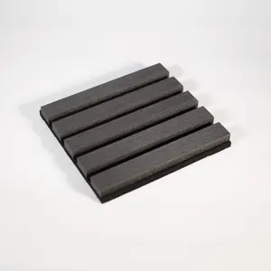 Black Acoustic Slat Wood Wall Panels – 100% Real Oak Finish WOODPANELWAL USA