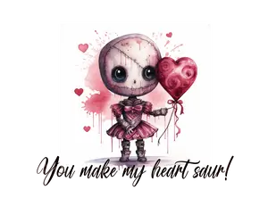 Voodoo Love Greeting Card Gift Cute Valentines Pack of 4 with Envelopes Unique Design for Valentine's Day Thoughtful Custom Message Fun