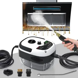 Steam Cleaner 2500W High Power Handheld with 1L Tank 6 Speeds & 3 Brush Heads for Kitchen Home Car Cleaning