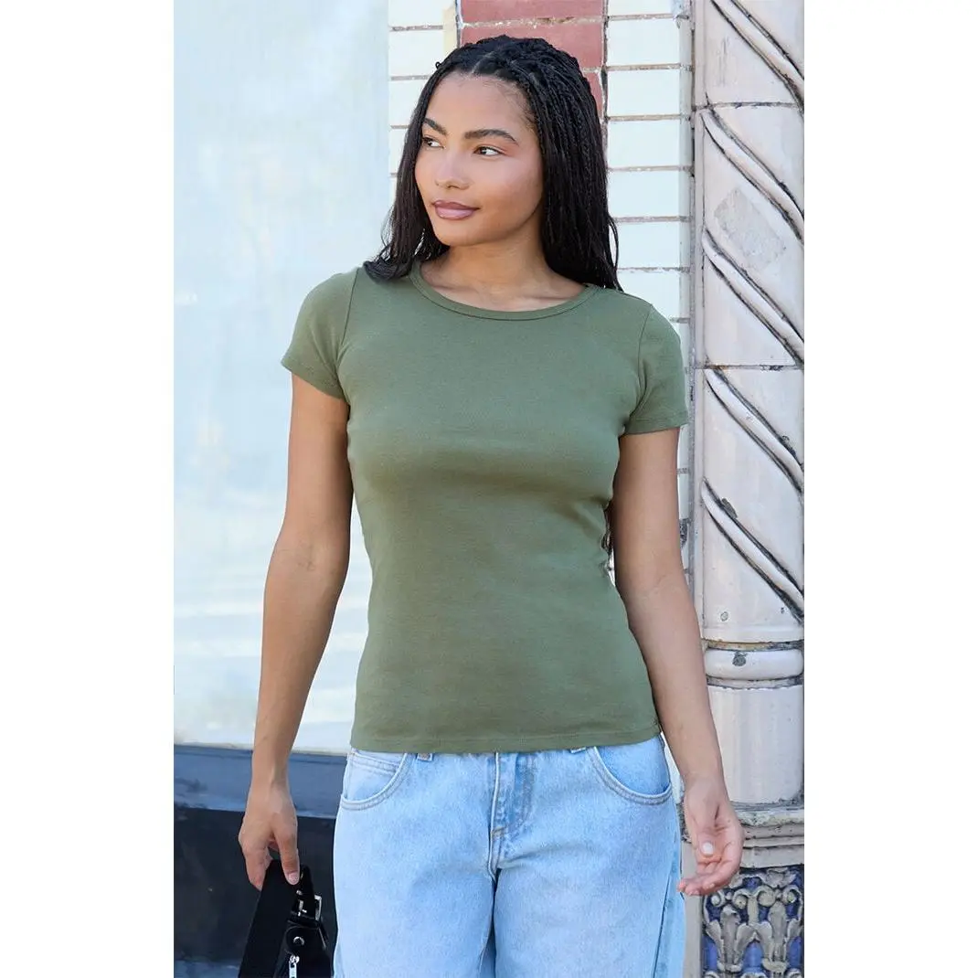 John Galt Women's Olive Hailie Short Sleeve Top