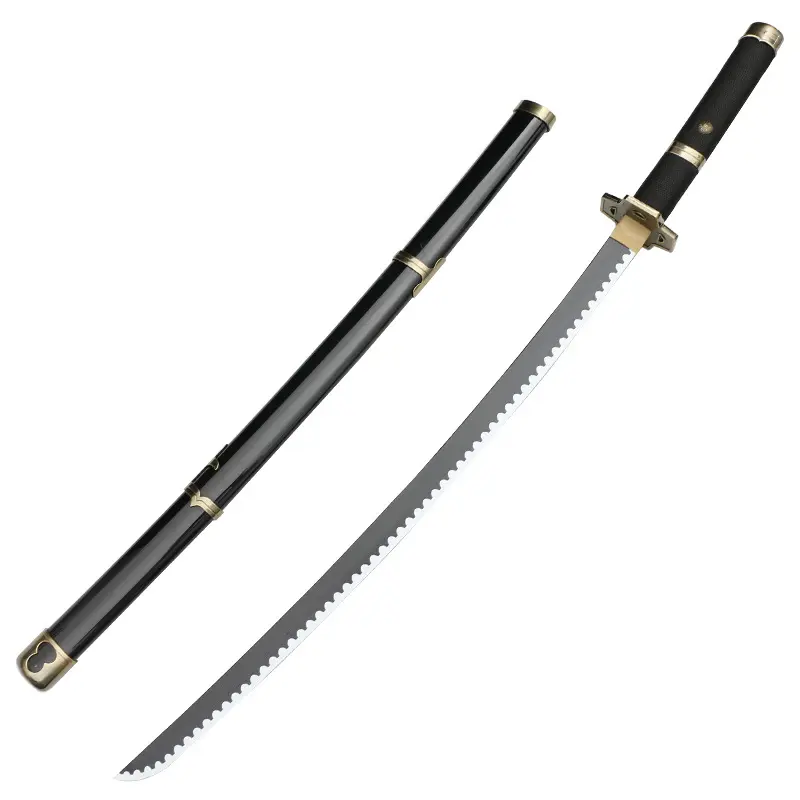 Stylized Long Decorative Ornament Accessory Set for 12+ Years - Black Outer-Cover with Gold Accent, Serrated Fittings, Cosplay Prop, Shelf Decoration, Event Photo shoot & Home Display (No Power Supply)
