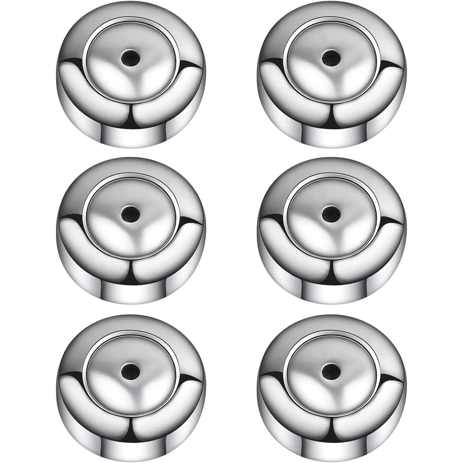 6pcs Hypoallergenic Round Disc Earring Backs Stainless Steel Locking Secure Pierced Earring Backs Replacements for Studs Earrings Droopy Ears, 8 mm x 8 mm x 3 mm