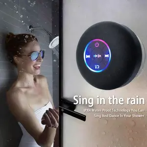 IPX6 Waterproof Bluetooth Speaker | LED Light Show | Portable for Shower & Camping Pack lover
