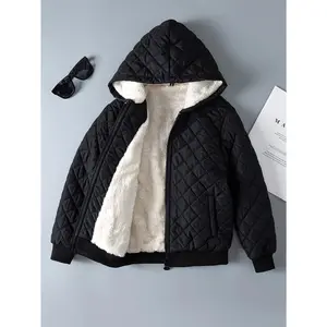[Thermal Fleece Jacket] Soft Plush-Lined Thermal Fleece Hooded Jacket |           Girls & Boys Winter Coat, Zipper Front, Side Pockets, Machine Washable Polyester & Fall Casual Outwear (Ages 3+)