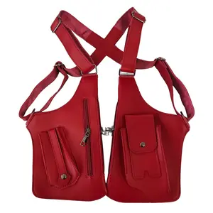 Retro Leather Adjustable Shoulder Strap Backpack - Sporty Gym Bags, Multifunctional Vest Storage, Underarm & Chest Pockets, Large Capacity, Ideal for Sports & Outdoor Activities, Father’s/Mother’s Day Gifts